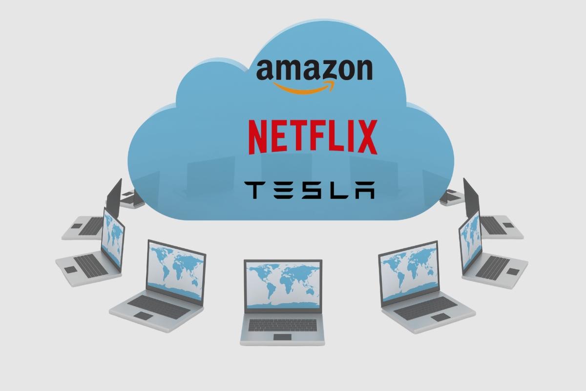 How Do Businesses, Including Major Companies Like Amazon, Netflix, and Tesla, Use Cloud Computing